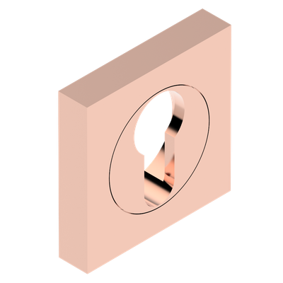 Entrée de clé pour cylindre européen PVD blush THG Paris ​- Collection "Genève"