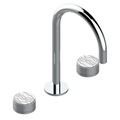 Mélangeur de lavabo 3 trous THG avec vidage - Collection "Yoko Ice"