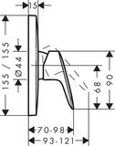 Logis Set de finition pour mitigeur douche encastré