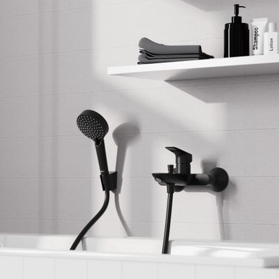 Hansgrohe Logis Bath/Shower Mixer in Matte Black