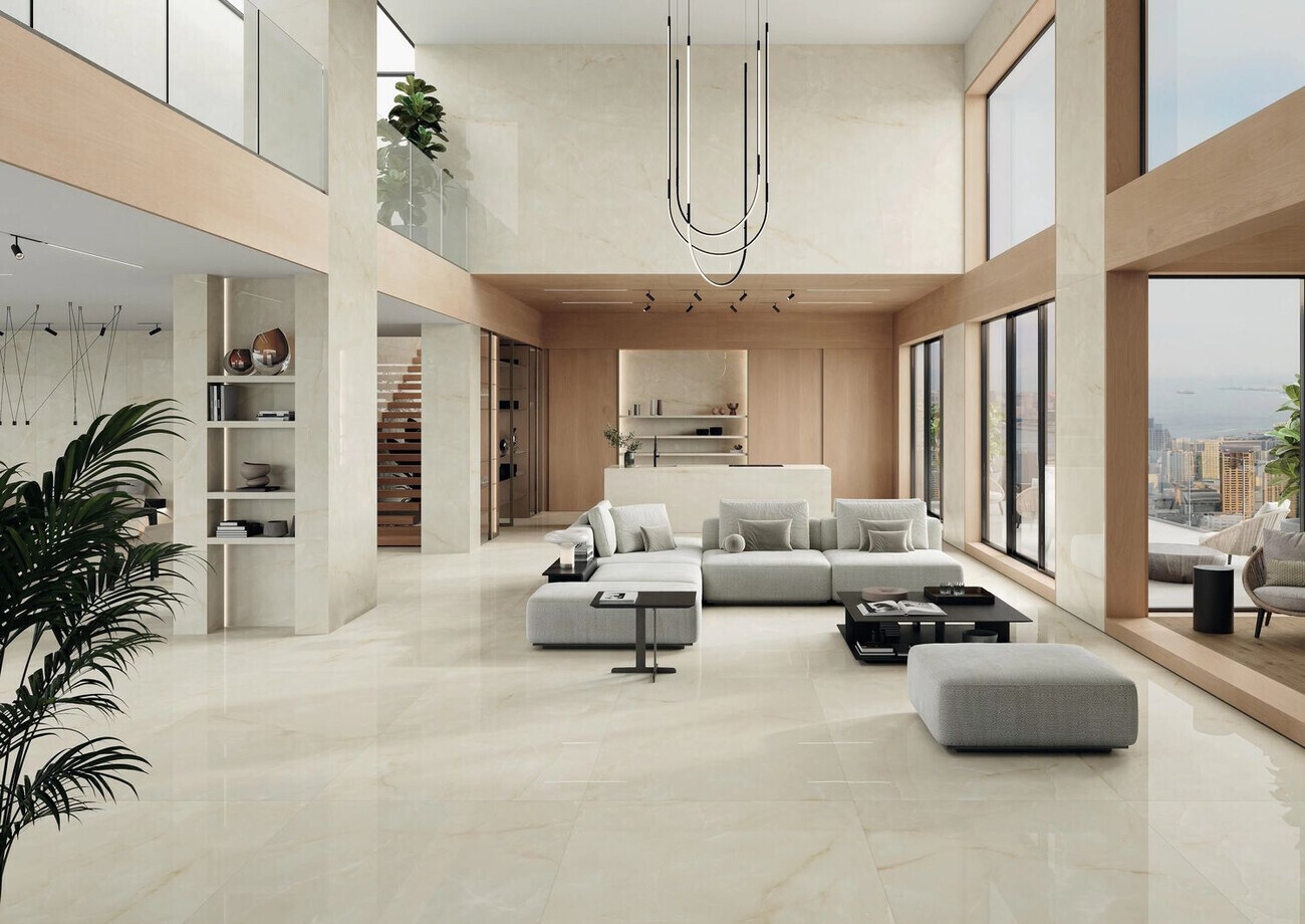 Marvel Onyx White Lappato Glossy Porcelain Stoneware 60 x 120 cm - Atlas Concorde