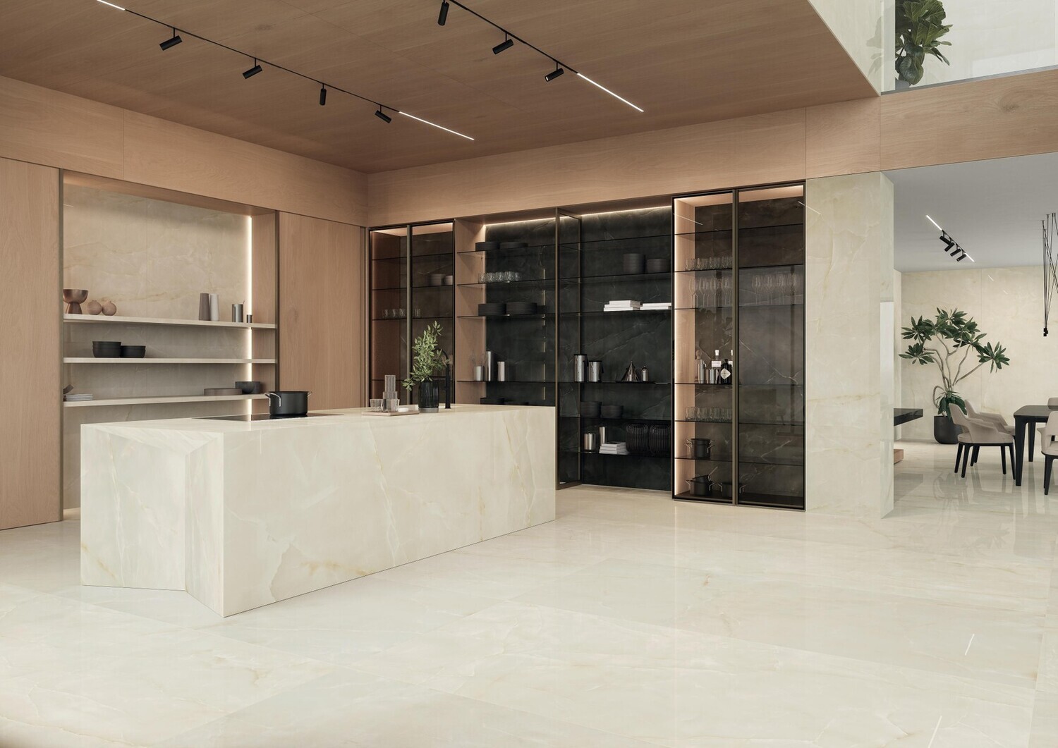 Grès cérame Marvel Onyx White Lappato poli 60 x 120 cm - Atlas Concorde — vue 5