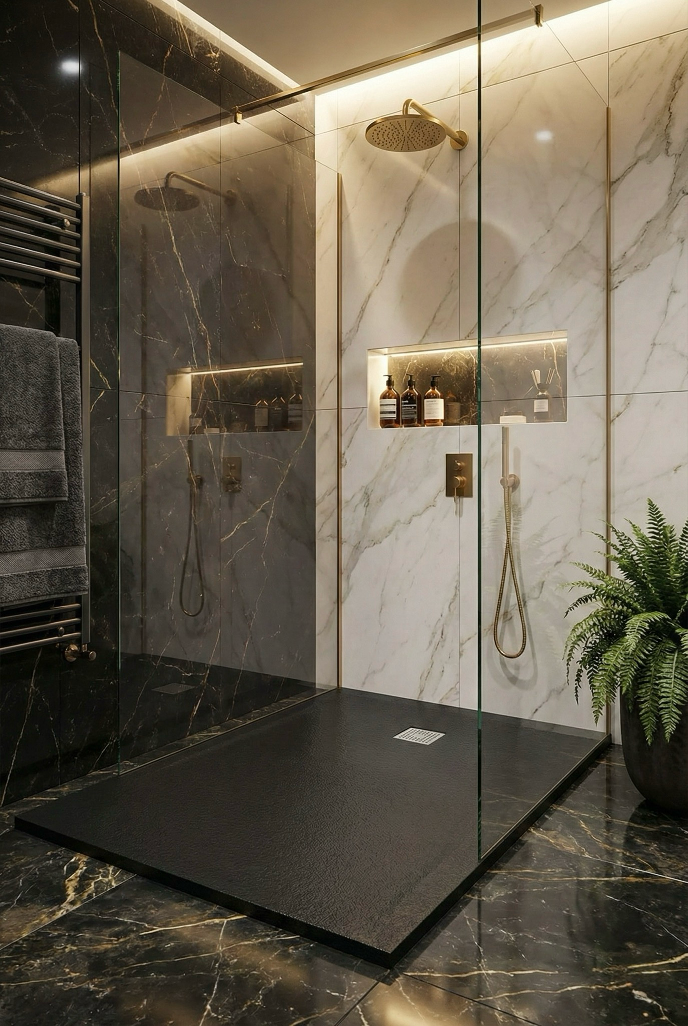 Receveur rectangulaire Vulcanite extra-plat et anti-dérapant (130 à 150 cm) x 80 cm - vue 6