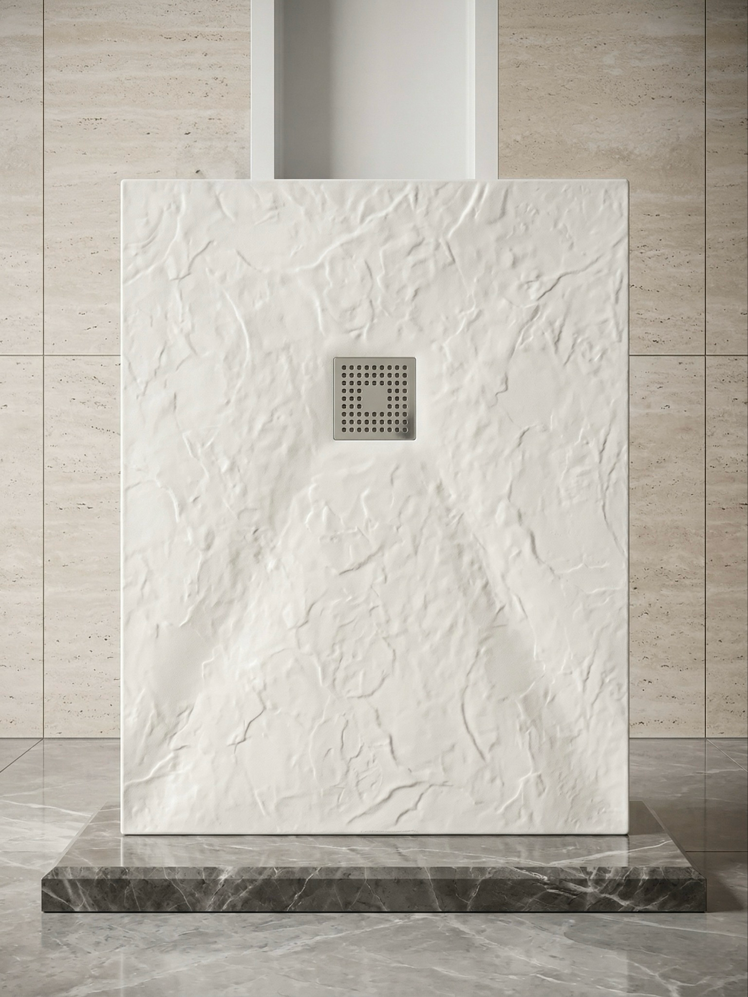 Receveur rectangulaire Ardoisé extra-plat 100 x 80 cm ou 120 x 80 cm avec grille en Marbryx® ou Inox - vue 8