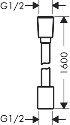Flexible de douche Hansgrohe textile Designflex 1,60 m