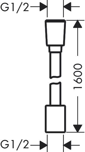 Flexible de douche Hansgrohe textile Designflex 1,60 m