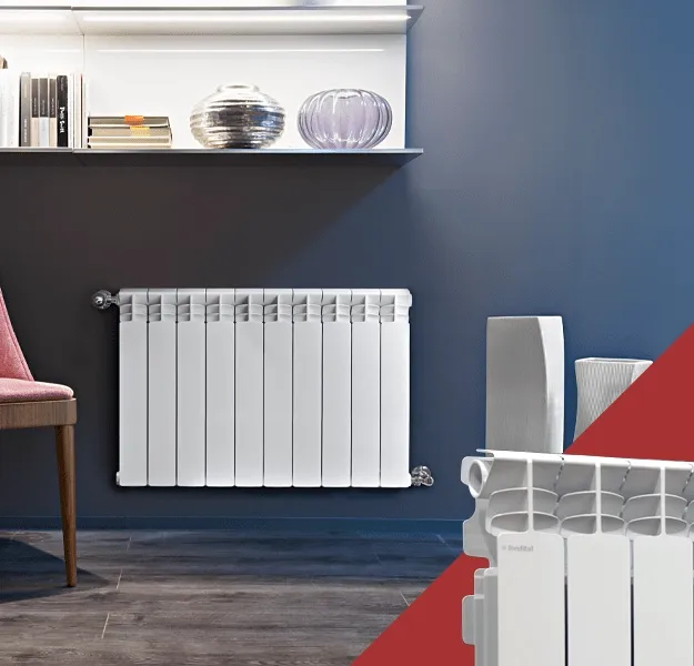 Elément de radiateur en aluminium moulé Fondital Exclusivo (entraxe 600 / profondeur 100)