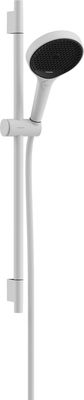 Barre de douche Hansgrohe avec douchette à main Rainfinity Select S Puro 130 3 jets et flexible Designflex, en blanc mat