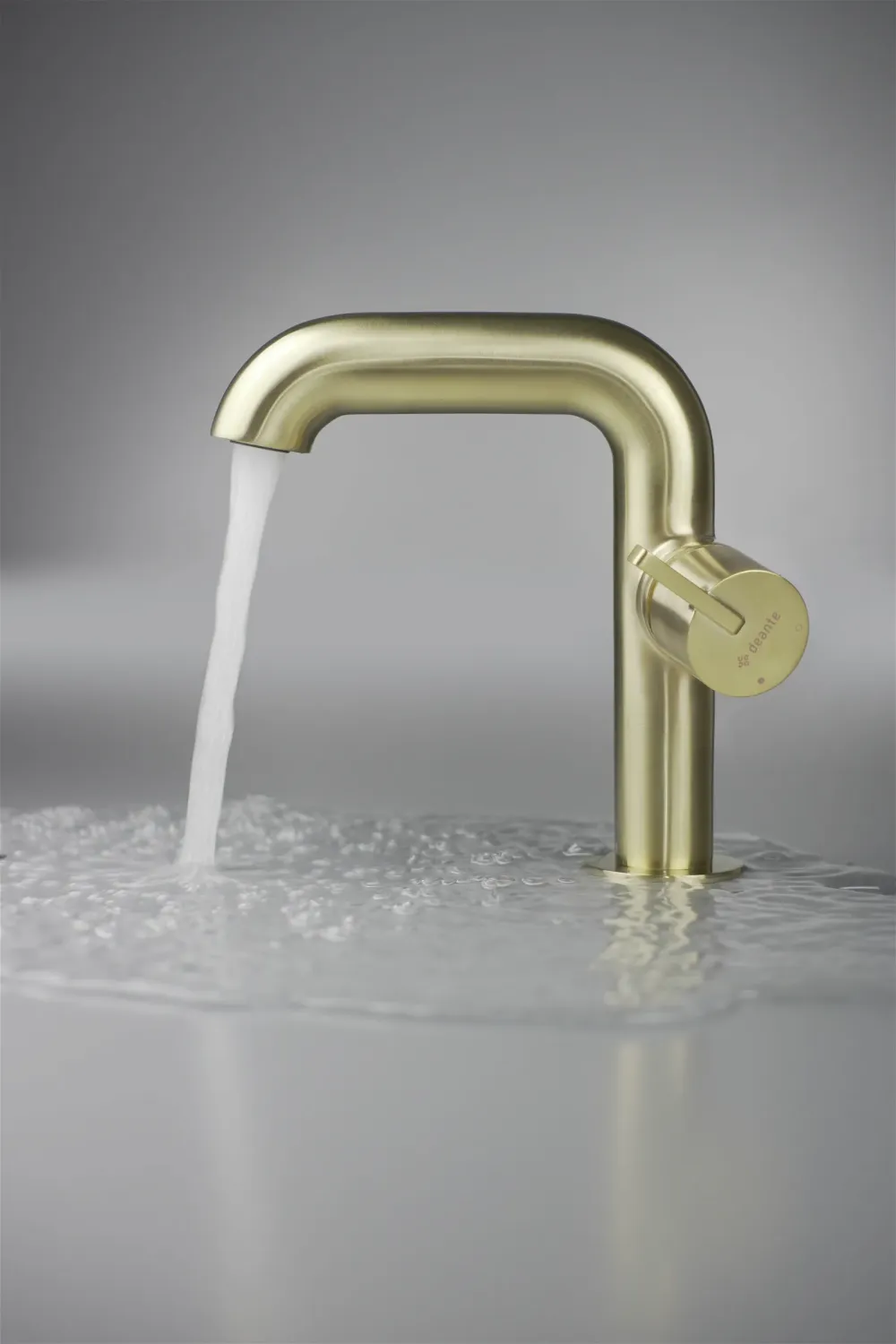 Deante Silia 128 Basin Mixer without Waste in Brushed Gold