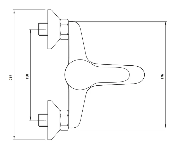 Mitigeur de bain / douche Neo Joko en chromé — vue 3