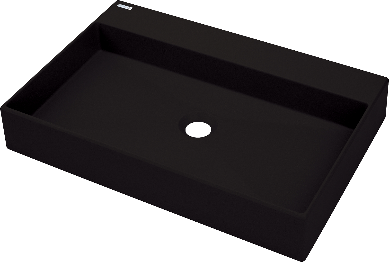 Lavabo à poser rectangulaire Deante Correo 60 cm en granite noir mat - vue 2