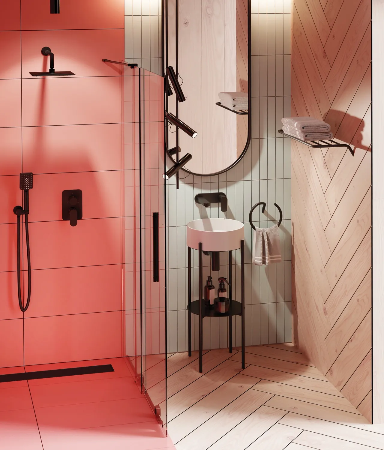 Mitigeur de lavabo encastré Deante Alpinia 153 mm sans bonde en noir mat — vue 3