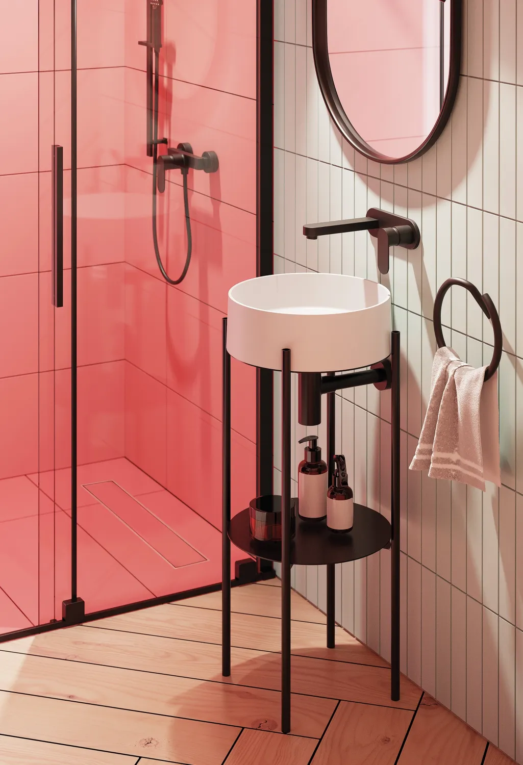 Mitigeur de lavabo encastré Deante Alpinia 153 mm sans bonde en noir mat — vue 4