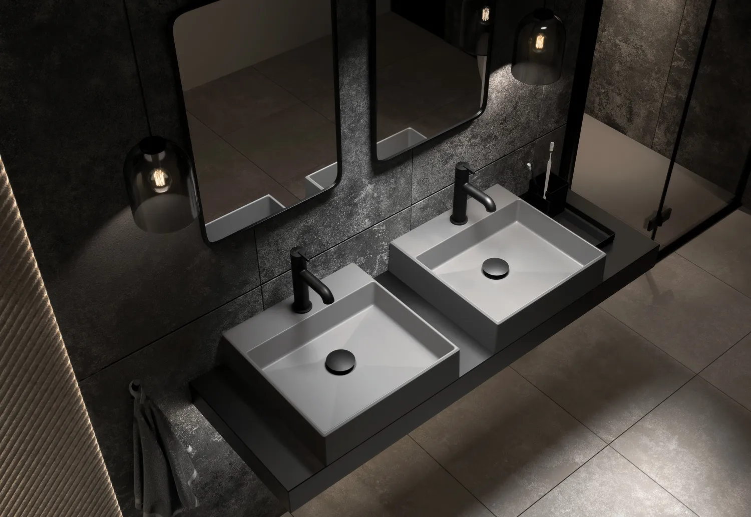 Mitigeur de lavabo Deante Silia 110 sans bonde en noir mat — vue 4