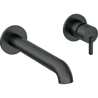 Deante Silia 208 mm Built-in Basin Mixer without Waste in Matte Black
