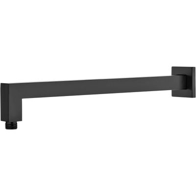 Wall-mounted shower arm Deante Cascada 362 mm with square rose in matte black