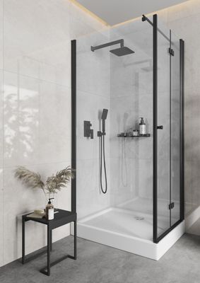 Deante Anemon Bis 250 Concealed Shower Set in Matte Black
