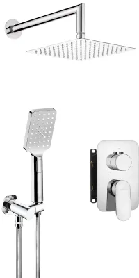 Ensemble de douche encastré Deante Alpinia 250 en chromé avec box Ensemble de douche encastré Deante Alpinia 250 en chromé avec box