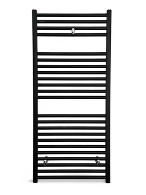 Radiateur sèche-serviettes en aluminium Fondital Cool 116 x 50 cm en noir mat