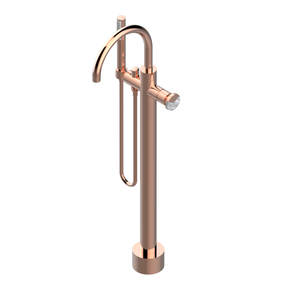 Mitigeur de bain / douche sur pied THG - Collection "Yoko Delta Howlite" — vue 4