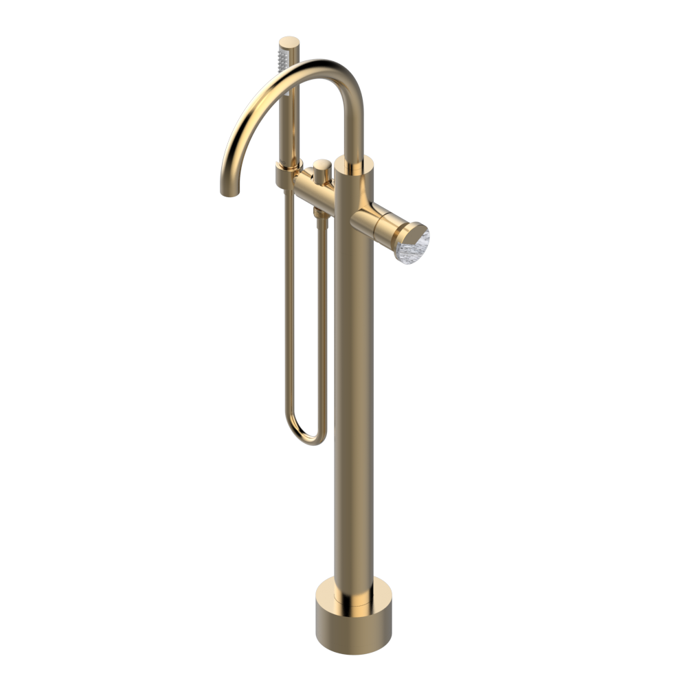 Mitigeur de bain / douche sur pied THG - Collection "Yoko Delta Howlite" — vue 5