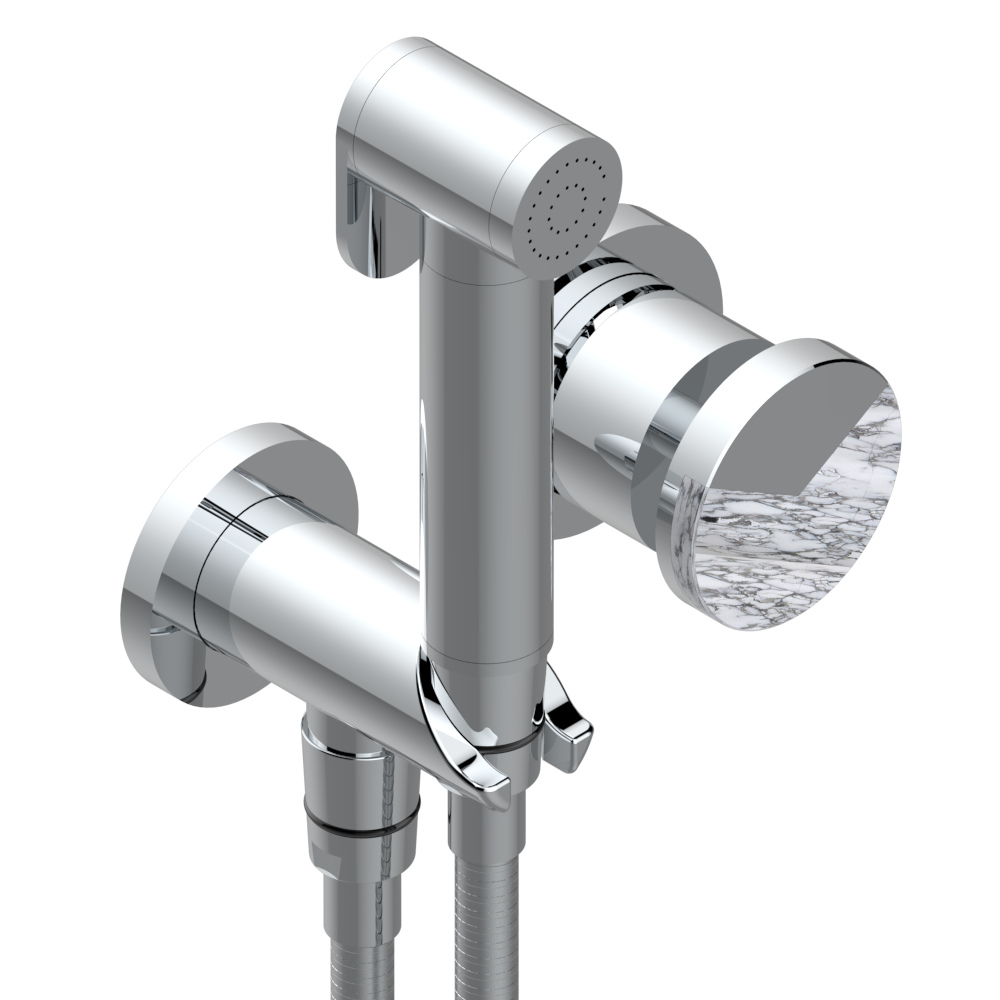Ensemble hygiénique de WC THG - Collection "Yoko Delta Howlite"
