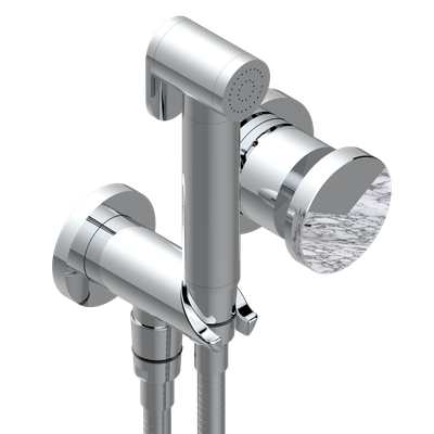 Ensemble hygiénique de WC THG - Collection "Yoko Delta Howlite"