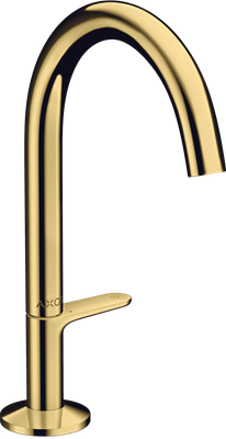 Mitigeur de lavabo AXOR One Select 170 avec bonde push-open en doré poli