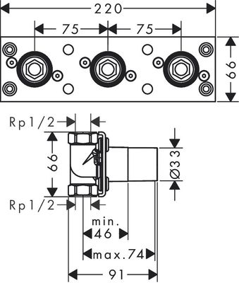Corps d'encastrement pour set de finition thermostatique Axor