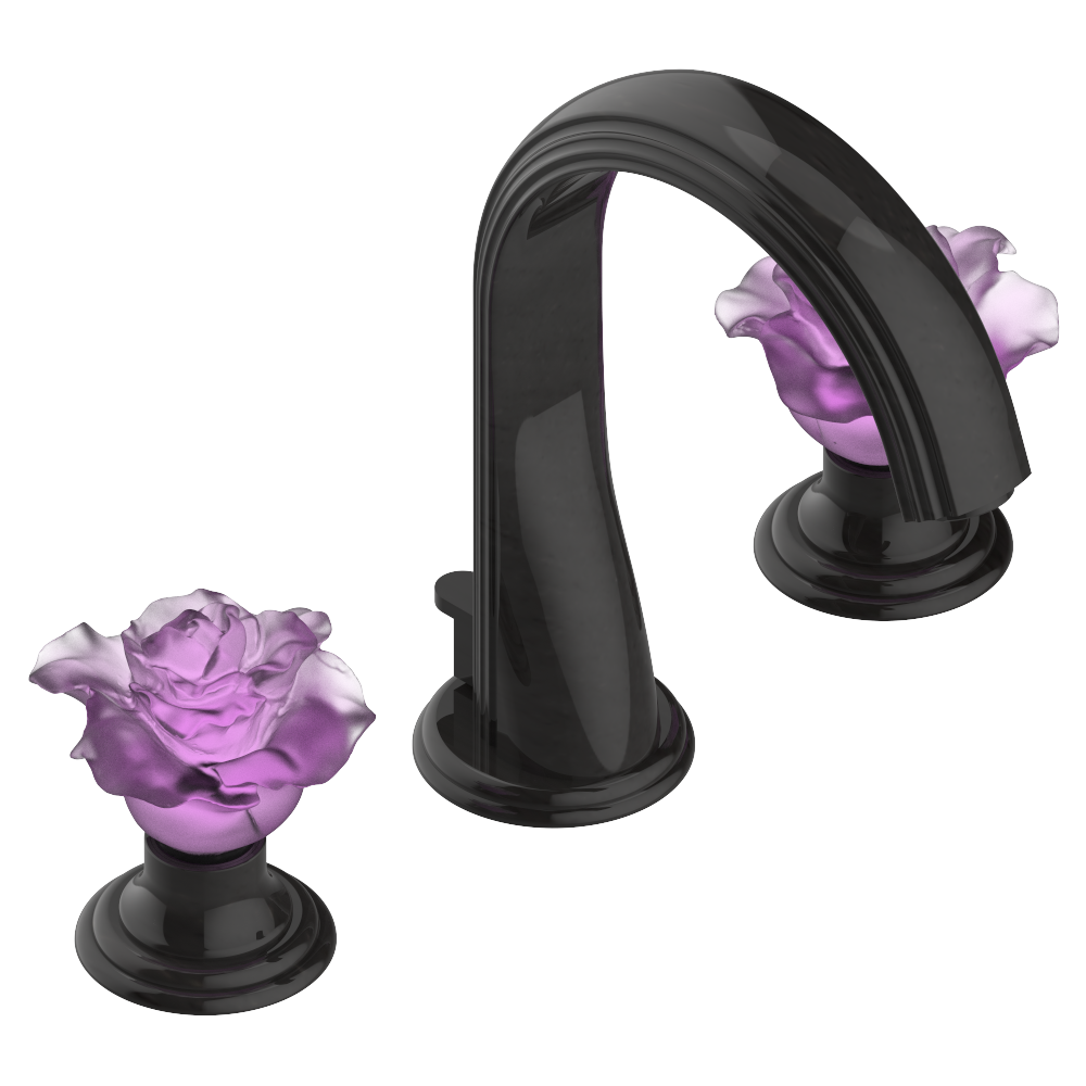 Mélangeur de lavabo 3 trous avec vidage pour serrage marbre THG Paris - Collection "Rose" — vue 2