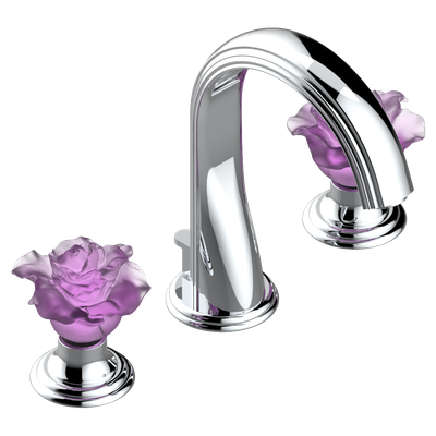 Mélangeur de lavabo 3 trous avec vidage THG Paris - Collection "Rose"