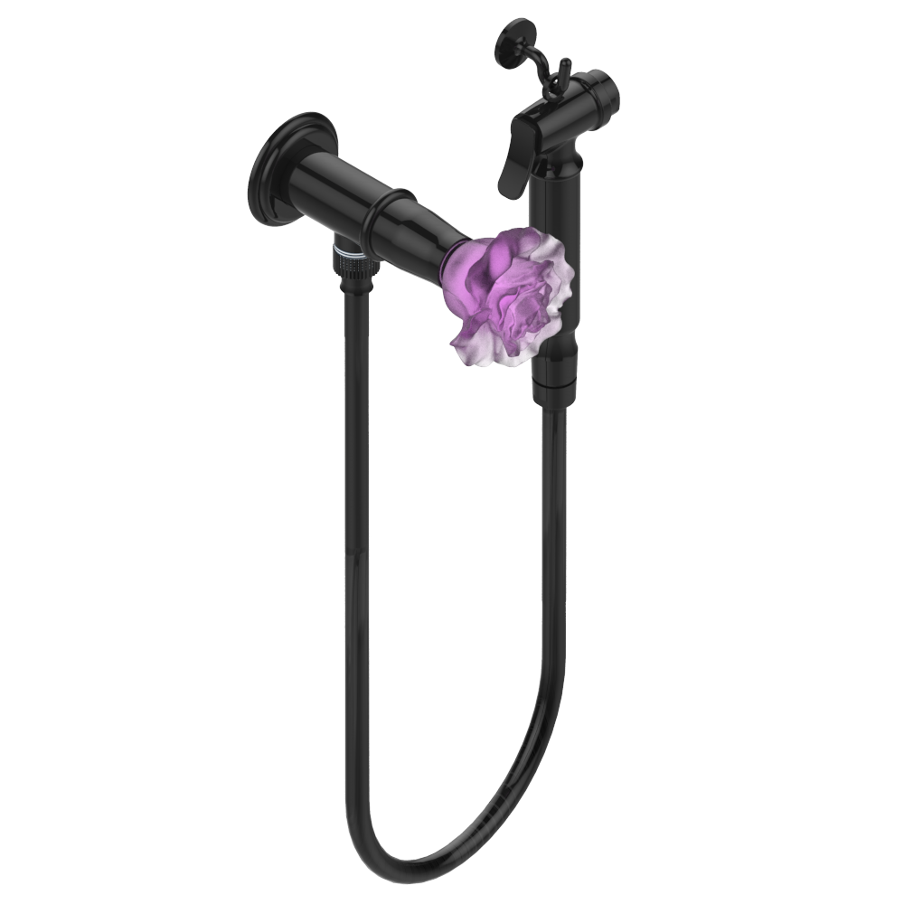Ensemble hygiénique de WC avec robinet d'arrêt THG Paris - Collection "Rose" — vue 2