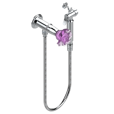 Ensemble hygiénique de WC avec robinet d'arrêt THG Paris - Collection "Rose"