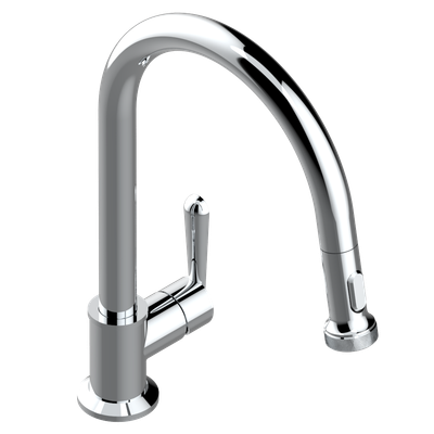 Mitigeur de cuisine THG 189 insert métal avec douchette extractible - Collection "Dean"