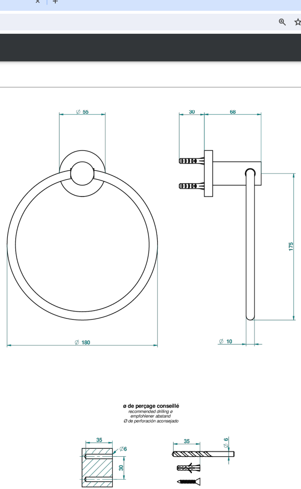 Anneau porte-serviette THG - Collection "O" - vue 9