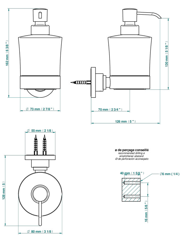 Distributeur de savon liquide THG - Collection "O" — vue 5