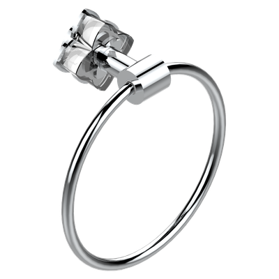 Anneau porte-serviette THG - Collection "Pétale de Cristal Clair"