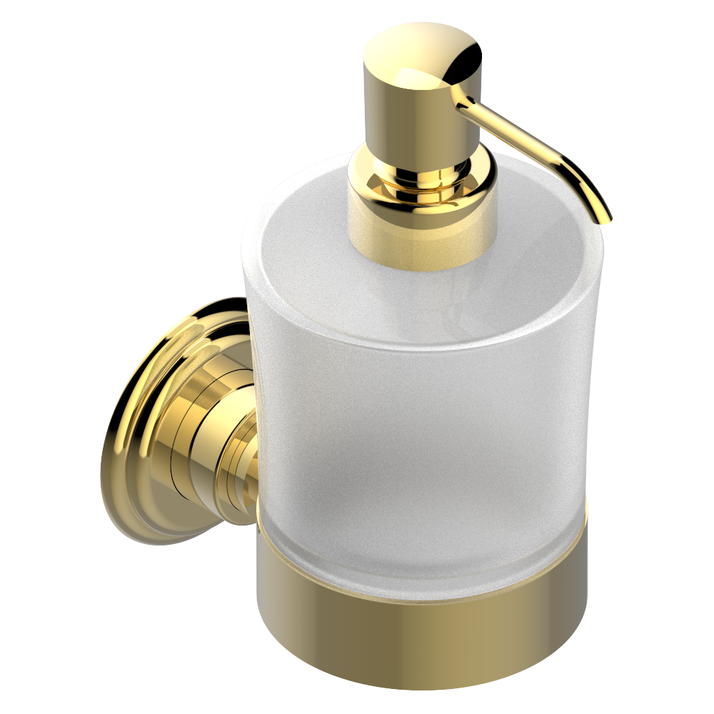 Distributeur de savon liquide THG - Collection "Pétale de Cristal Clair avec liseré doré" — vue 4