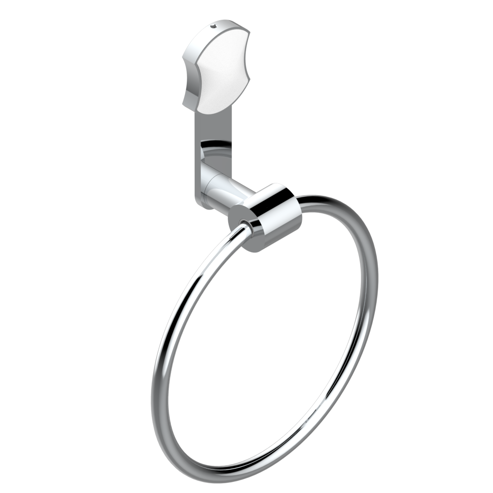 Anneau porte-serviette THG - Collection "Infini porcelaine blanche"
