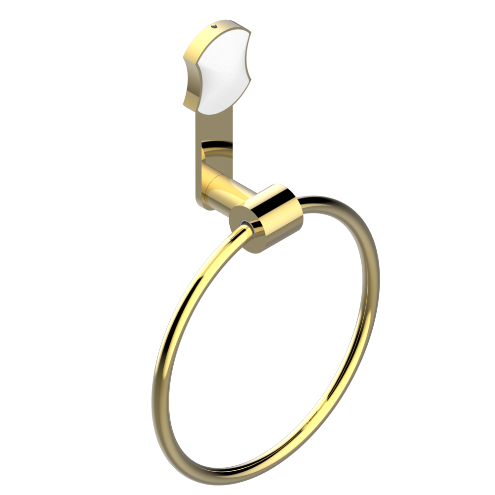 Anneau porte-serviette THG - Collection "Infini porcelaine blanche" — vue 3