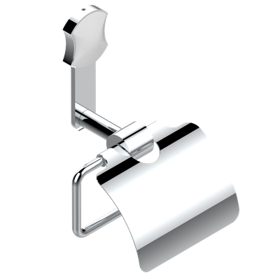Porte-rouleau avec couvercle THG - Collection "Infini porcelaine blanche"
