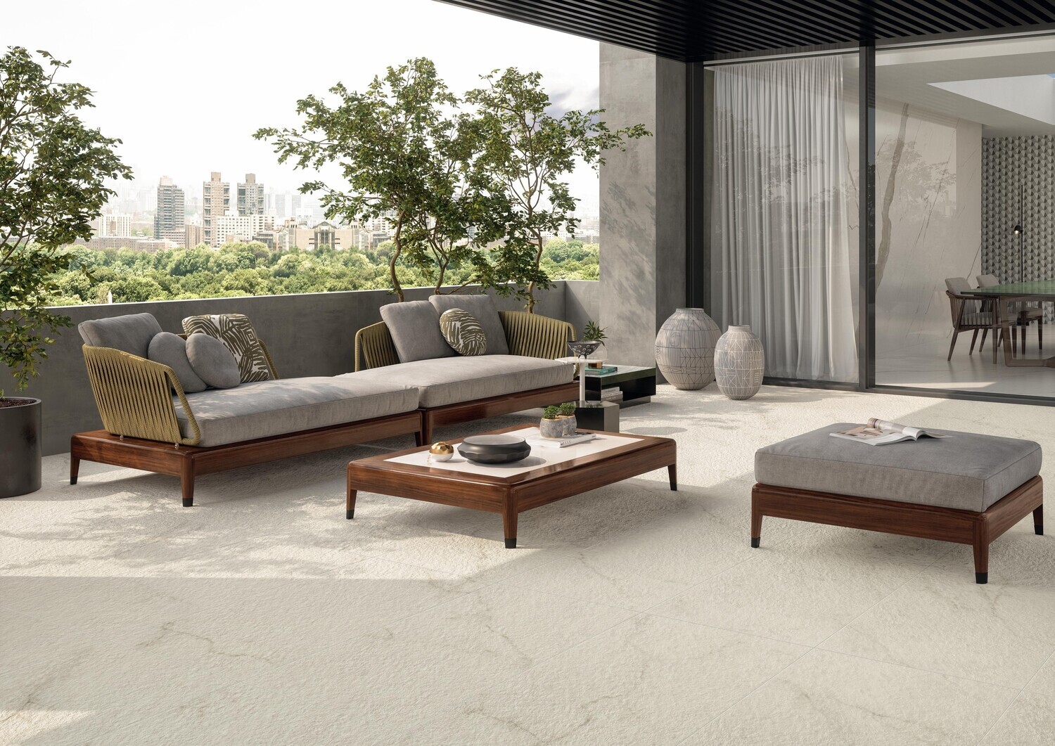 Grès cérame Marvel X Calacatta Apuano Hammered mat R11 60 x 120 cm (épaisseur 2 cm) - Atlas Concorde - 2ème choix