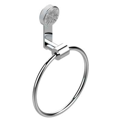 Anneau porte-serviette THG - Collection "Hirondelles tamponnées platine"