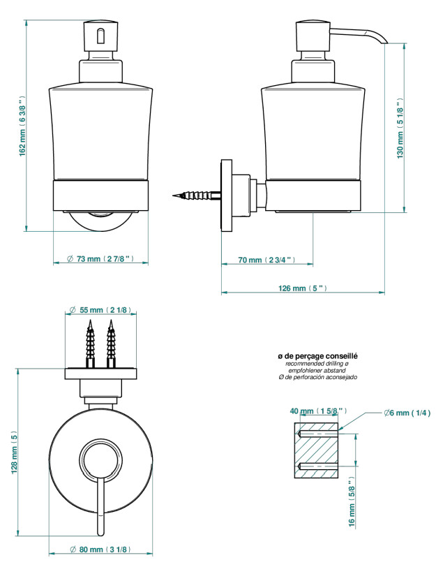 Distributeur de savon liquide THG - Collection "Diplomate" — vue 5