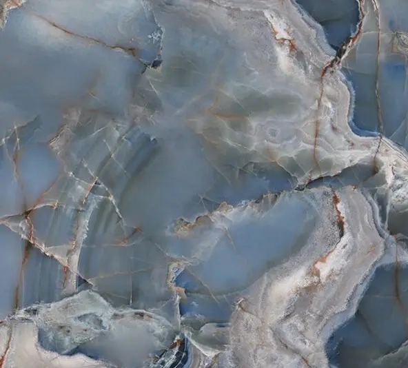 Grès cérame Tagina Onice Reale Oceano poli 120 x 280 cm, rectifié - vue 2