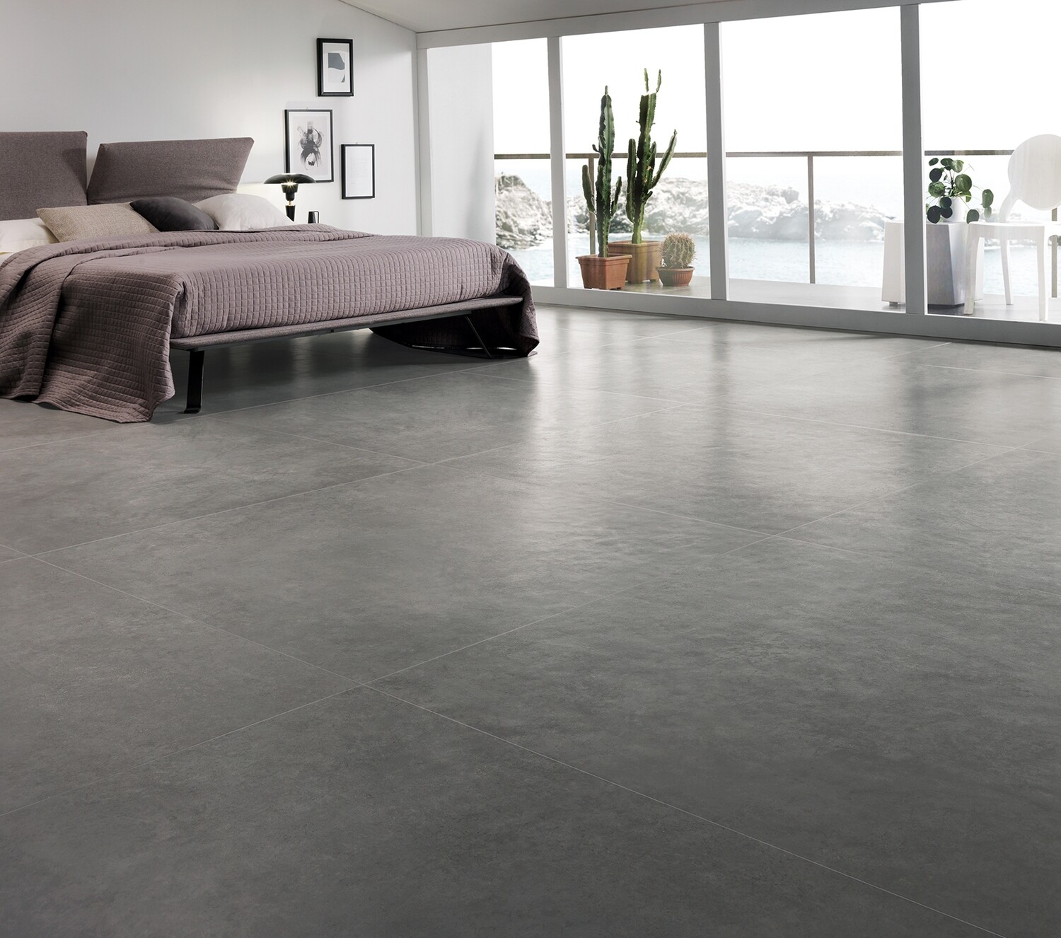 Grès cérame Tagina Concreta Grigio Scuro mat 120 x 280 cm, rectifié