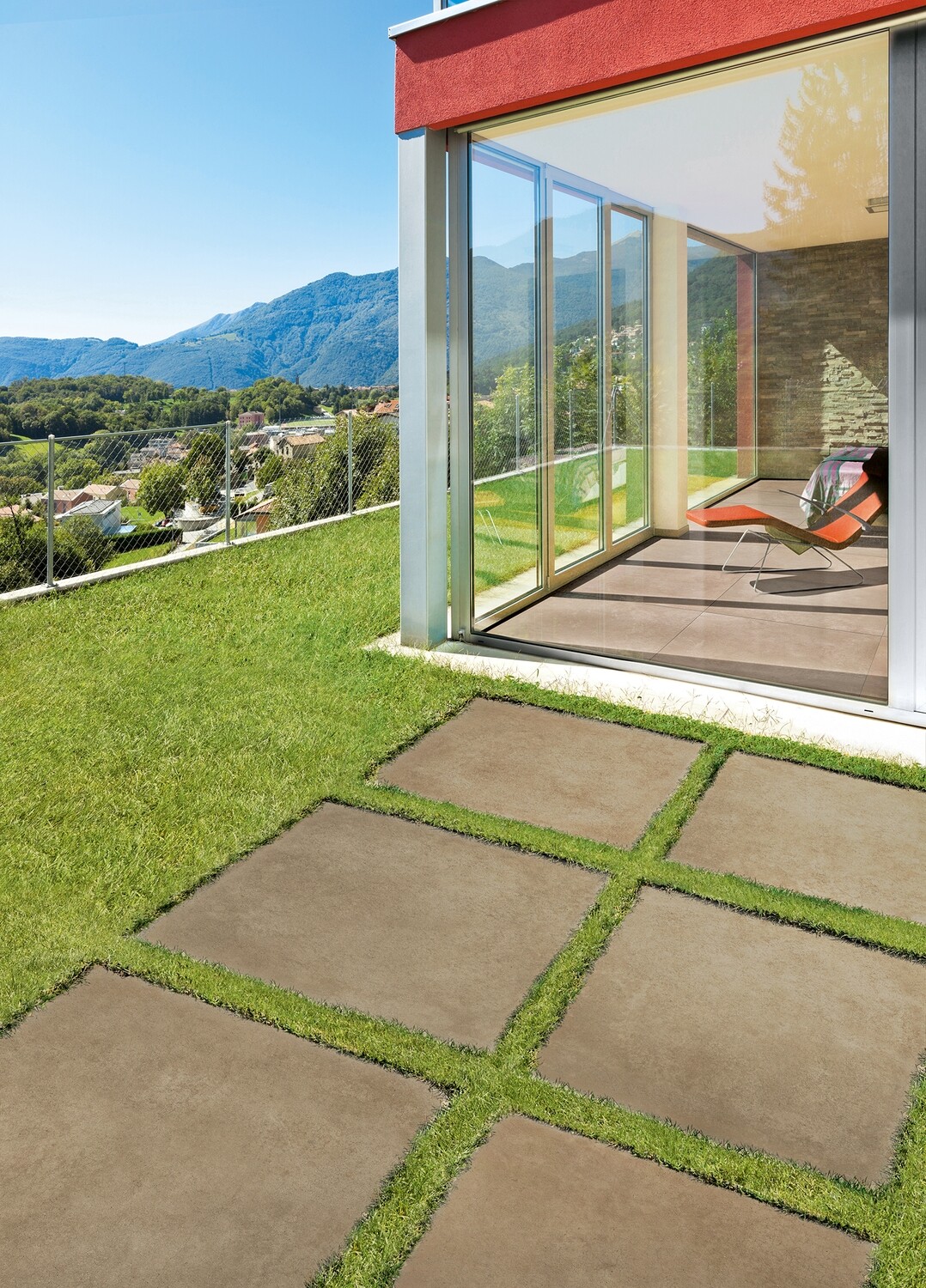 Grès cérame Tagina Concreta Grigio Terra mat 60 x 120 cm, rectifié