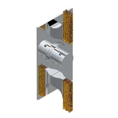 Set de finition THG pour douche thermostatique à encastrer avec deux robinets d'arrêt à 2 fonctions - Collection "Ginkgo"