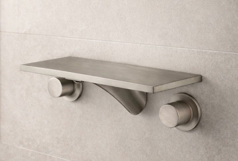 Mélangeur de lavabo 3 trous encastré Axor Massaud 170 mm en noir chromé brossé