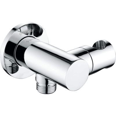 Deante Cascada Round Connection Elbow with Chrome Hand Shower Holder